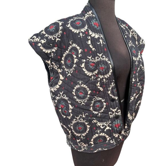 Anthropologie Rapsodia Oversized Artsy Quilted Paisley Boho Eclectic Jacket XS - Picture 3 of 8